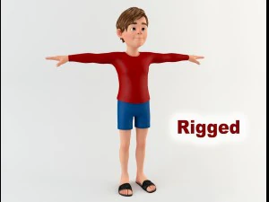 만화 젊은이 1 3D 모델