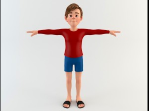 cartoon youngster 1 Model 3D