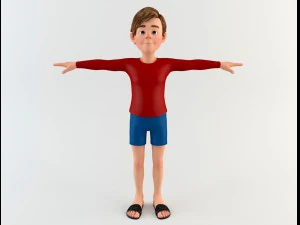 cartoon youngster 1 3D Model