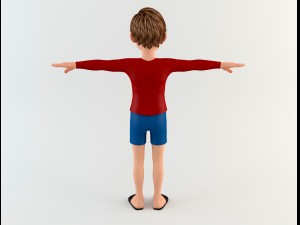 cartoon youngster 1 Model 3D