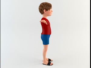 cartoon youngster 1 Model 3D