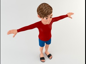 cartoon youngster 1 Model 3D