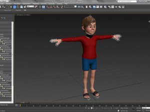 cartoon youngster 1 Model 3D