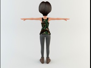 cartoon woman 1 3D Модель