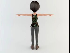 cartoon woman 1 3D Model