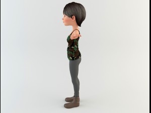cartoon woman 1 3D Модель