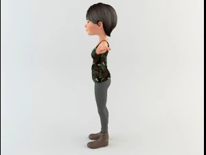 cartoon woman 1 3D Model