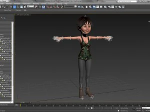 cartoon woman 1 3D Model