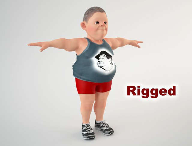 cartoon man 3 Model 3D .c4d .max .obj .3ds .fbx .stl .blend 