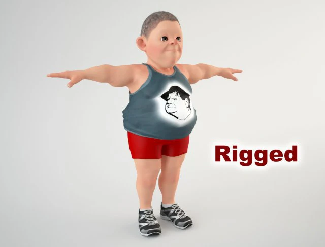 cartoon man 3 3D Model .c4d .max .obj .3ds .fbx .stl .blend 