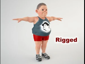 uomo dei cartoni animati 3 Modello 3D