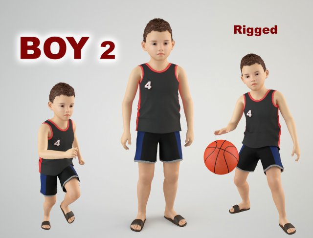 boy 2 Modello 3D .c4d .max .obj .3ds .fbx .stl .blend 