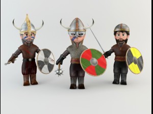 cartoon barbarian soldiers 3D Модель