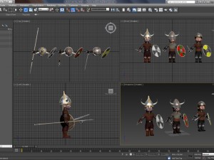 cartoon barbarian soldiers 3D Модель