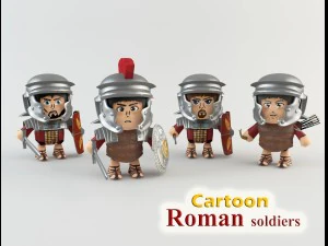 cartoon Romeinse soldaten 3D Model