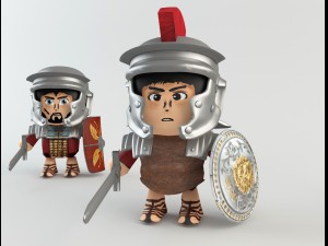 cartoon roman soldiers 3D-Modell