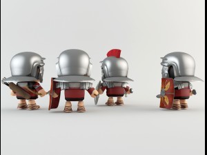 cartoon roman soldiers 3D-Modell