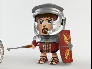 cartoon roman soldiers 3D-Modell