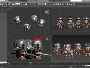 cartoon roman soldiers 3D-Modell