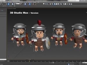 cartoon roman soldiers 3D-Modell