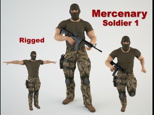 mercenary soldier 1 3D Model