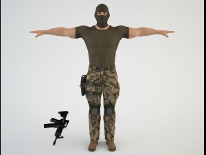 mercenary soldier 1 Modèle 3D