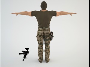 mercenary soldier 1 Modèle 3D
