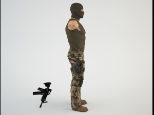 mercenary soldier 1 Modèle 3D