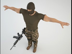 mercenary soldier 1 Modèle 3D