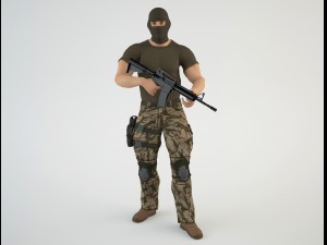 mercenary soldier 1 Modèle 3D