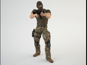 mercenary soldier 1 Modèle 3D