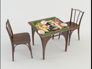 table chairs - tavern bar 3D Model