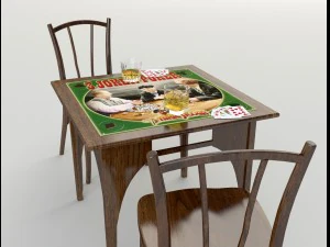 table chairs - tavern bar 3D Model