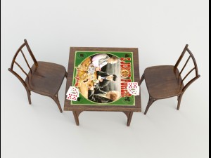 table chairs - tavern bar 3D 모델