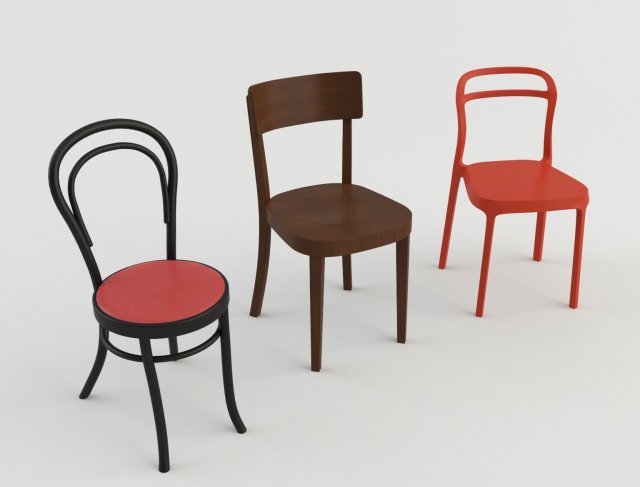 bar cafeteria chairs 2 3D-Modell .c4d .max .obj .3ds .fbx .stl .blend 