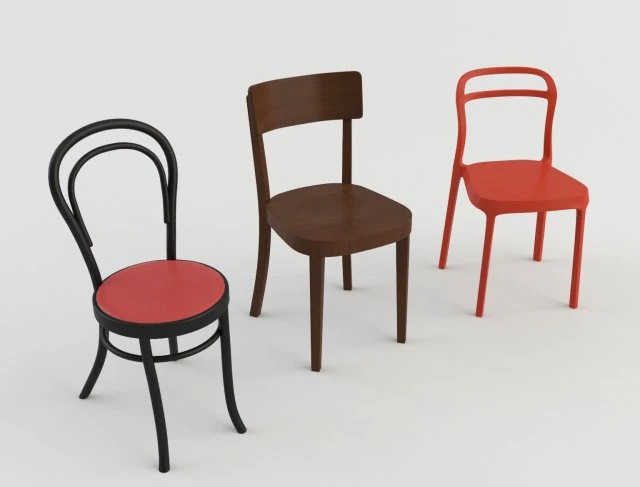 bar cafeteria chairs 2 3D Model .c4d .max .obj .3ds .fbx .stl .blend 