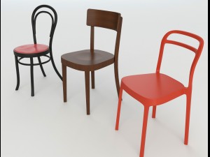 bar cafeteria chairs 2 3D-Modell