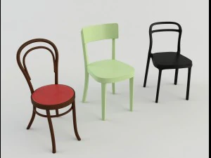 bar cafeteria chairs 2 3D Model
