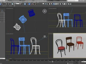 bar cafeteria chairs 2 3D Model