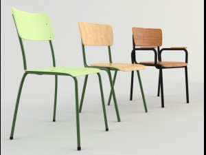 classroom chairs 1 3Dモデル