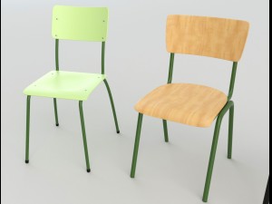 classroom chairs 1 3Dモデル