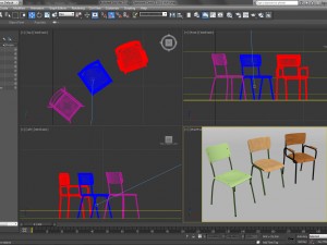 classroom chairs 1 3Dモデル