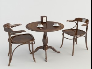 table chairs - tavern bar 2 3D Model