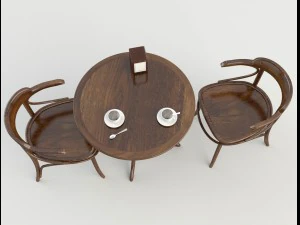 table chairs - tavern bar 2 3D Model