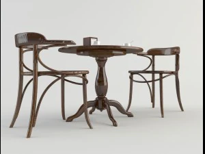 table chairs - tavern bar 2 3D Model