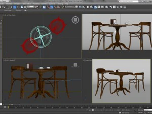 table chairs - tavern bar 2 3D Model