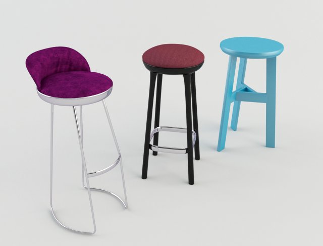 tavern bar stools 3 3Dモデル .c4d .max .obj .3ds .fbx .stl .blend 