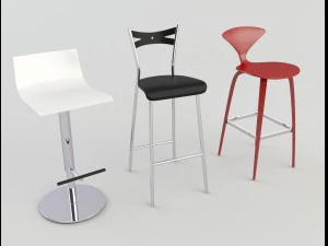 酒馆酒吧凳4 3D 模型