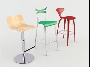 tavern bar stools 4 3D Model