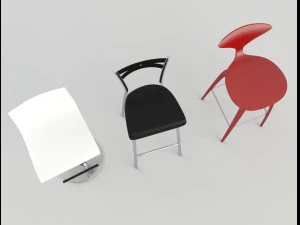tavern bar stools 4 3D Model